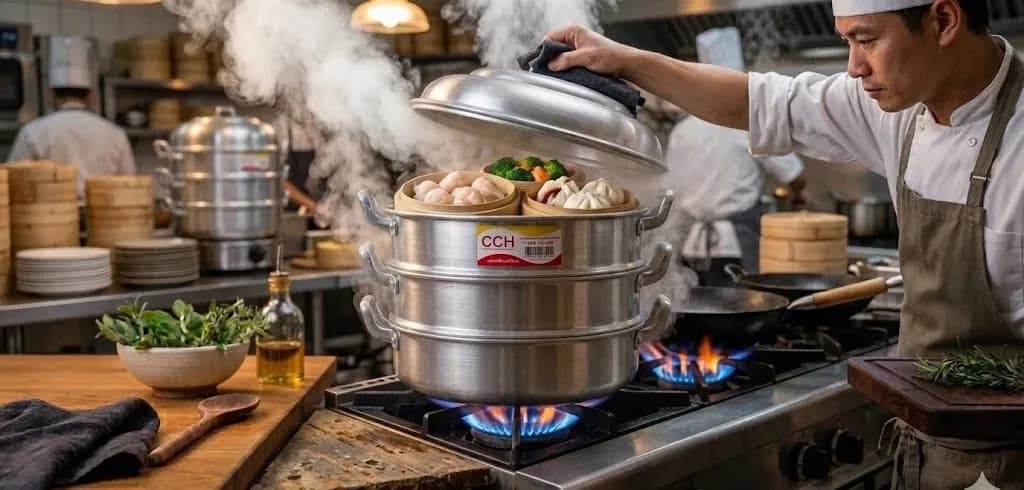 CCH commercial steamer pot — premium wholesale kitchenware by Yitec Malaysia